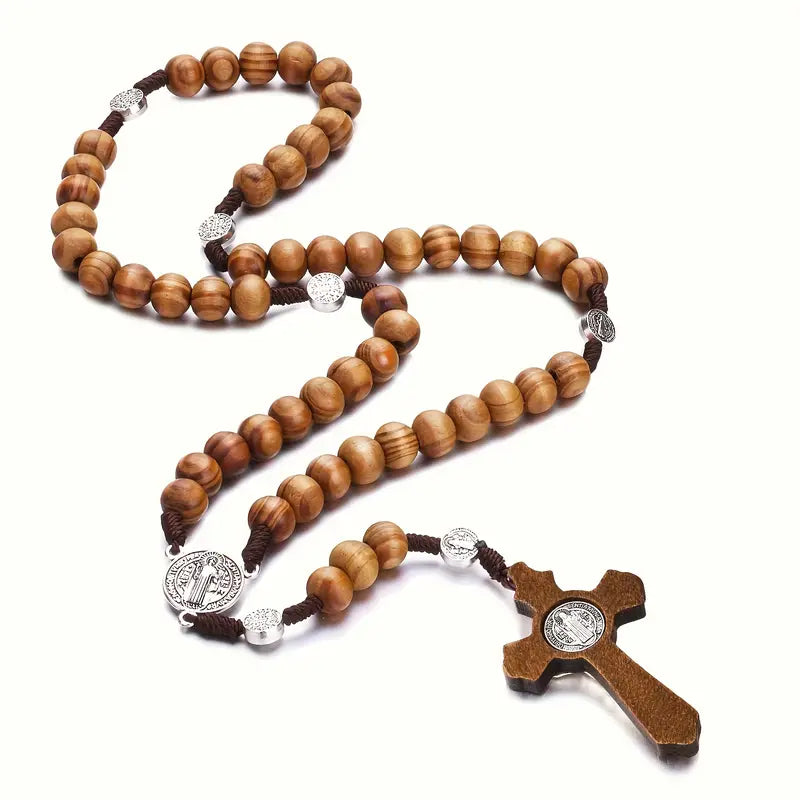 St. Benedict Wooden Rosary: For Prayer & Spiritual Protection