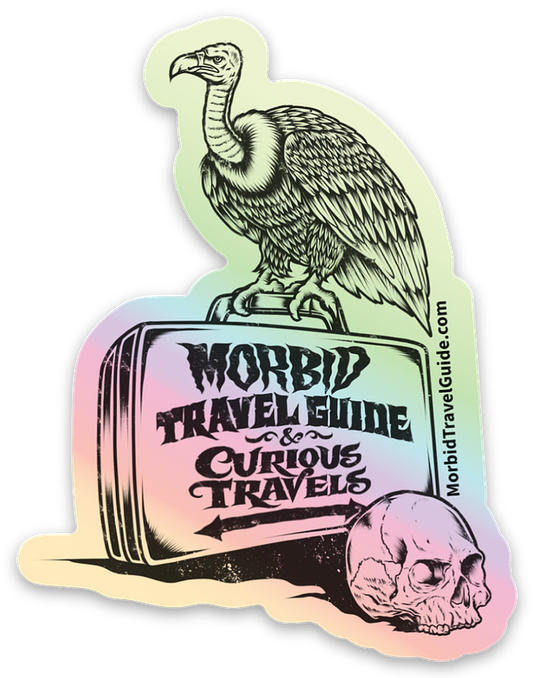 "Morbid Travel Guide" Die Cut Sticker
