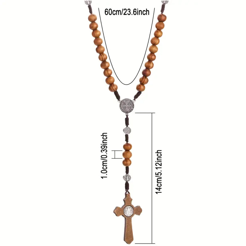 St. Benedict Wooden Rosary: For Prayer & Spiritual Protection